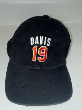 Black Embroidered 'DAVIS 19' Os Baseball Cap one size fits